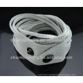 Wholesale 4 rows Crystal Satin Ribbon bangles 2014 clasps for leather bracelet